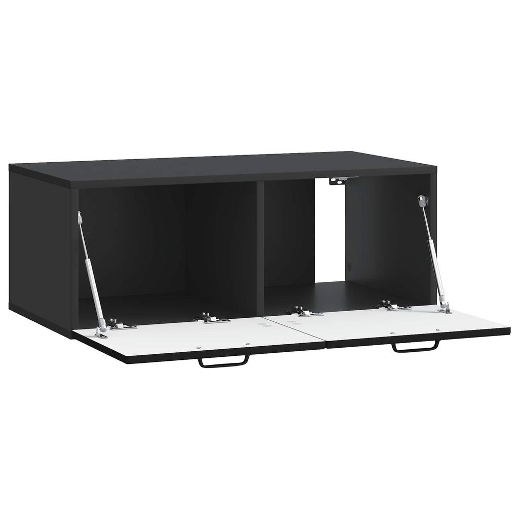 vidaXL Szafka RTV montowana na ścianie Czarny 78,5 x 41 x 30 cm