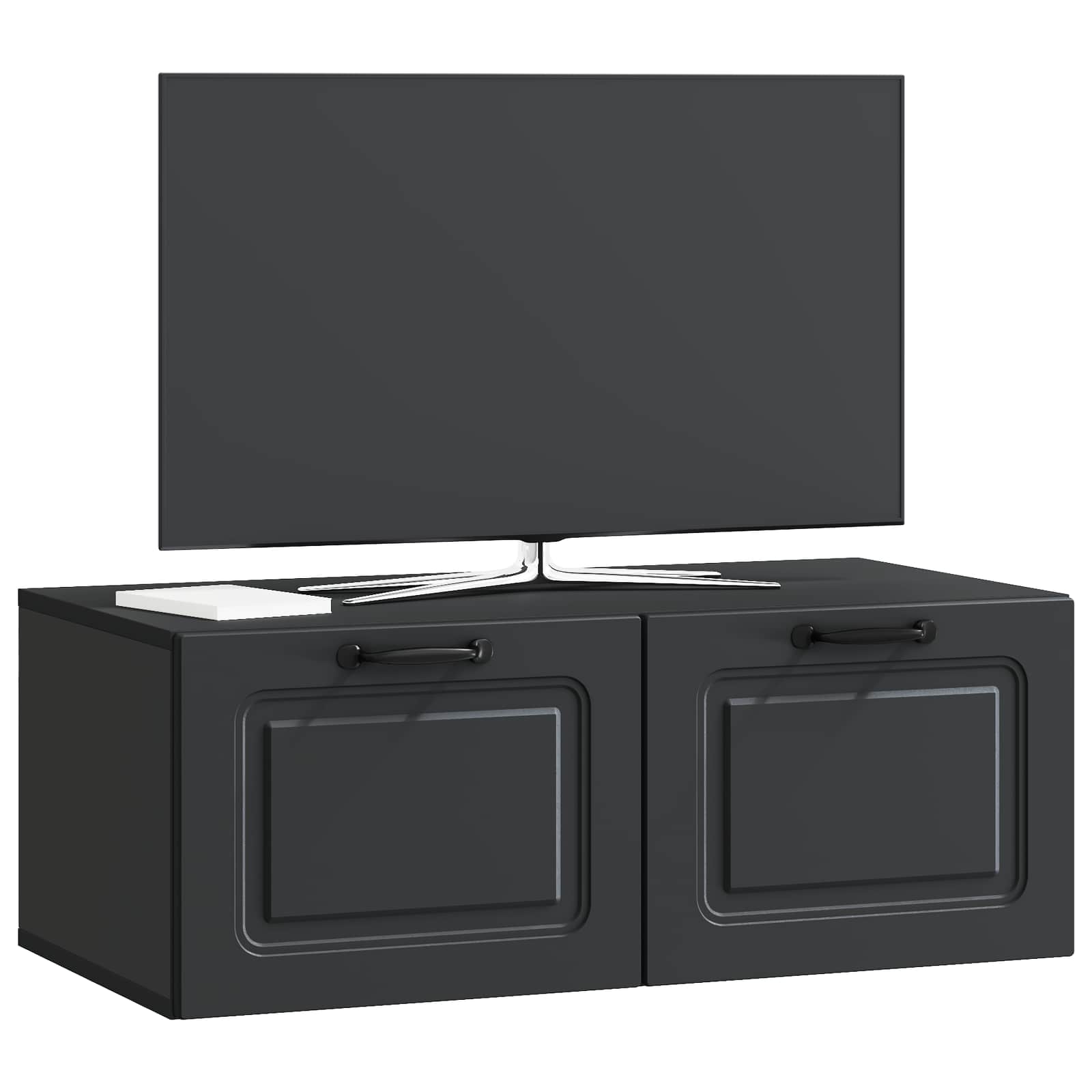 vidaXL Szafka RTV montowana na ścianie Czarny 78,5 x 41 x 30 cm