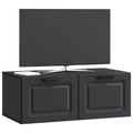 vidaXL Szafka RTV montowana na ścianie Czarny 78,5 x 41 x 30 cm
