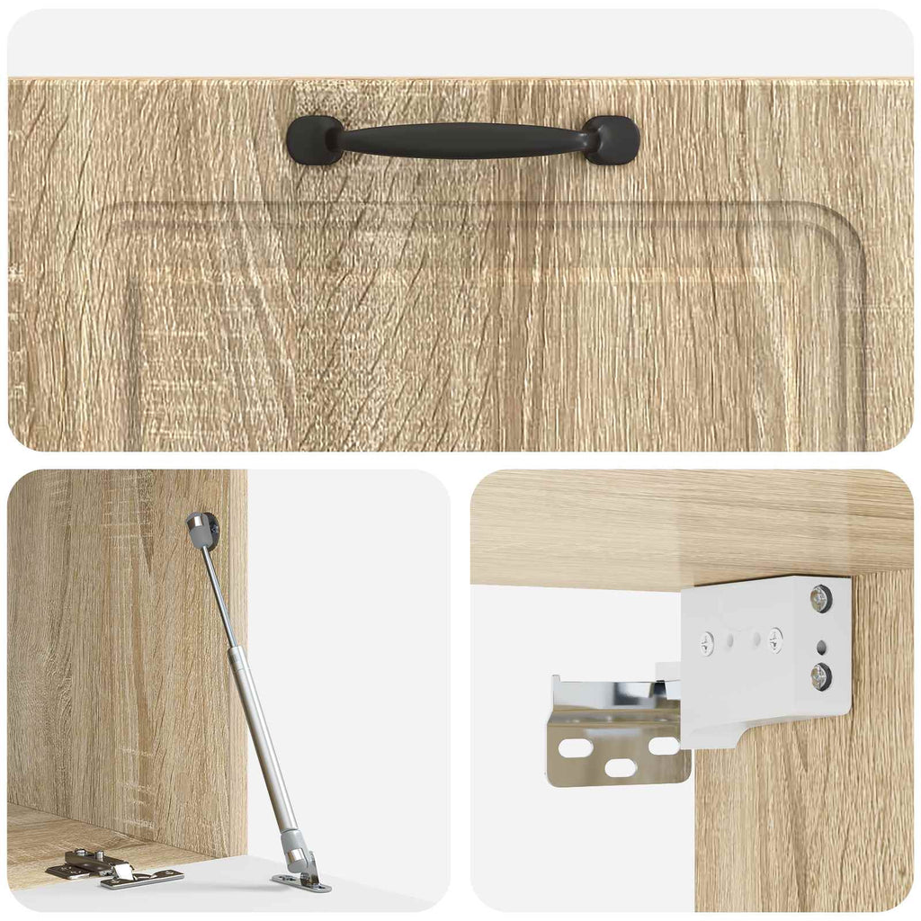 vidaXL Szafka RTV montowana na ścianie dąb Sonoma 78,5 x 41 x 30 cm