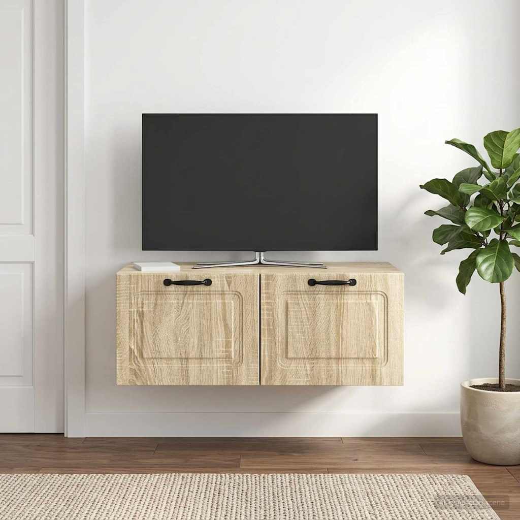 vidaXL Szafka RTV montowana na ścianie dąb Sonoma 78,5 x 41 x 30 cm