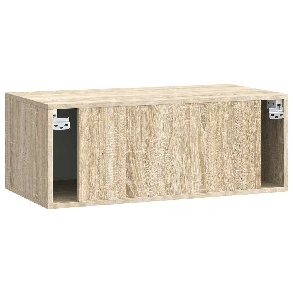 vidaXL Szafka RTV montowana na ścianie dąb Sonoma 78,5 x 41 x 30 cm