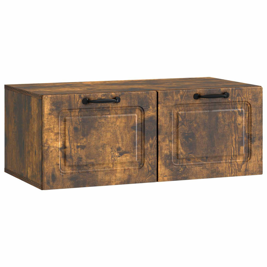 vidaXL Szafka RTV montowana na ścianie Dąb wędzony 78,5 x 41 x 30 cm