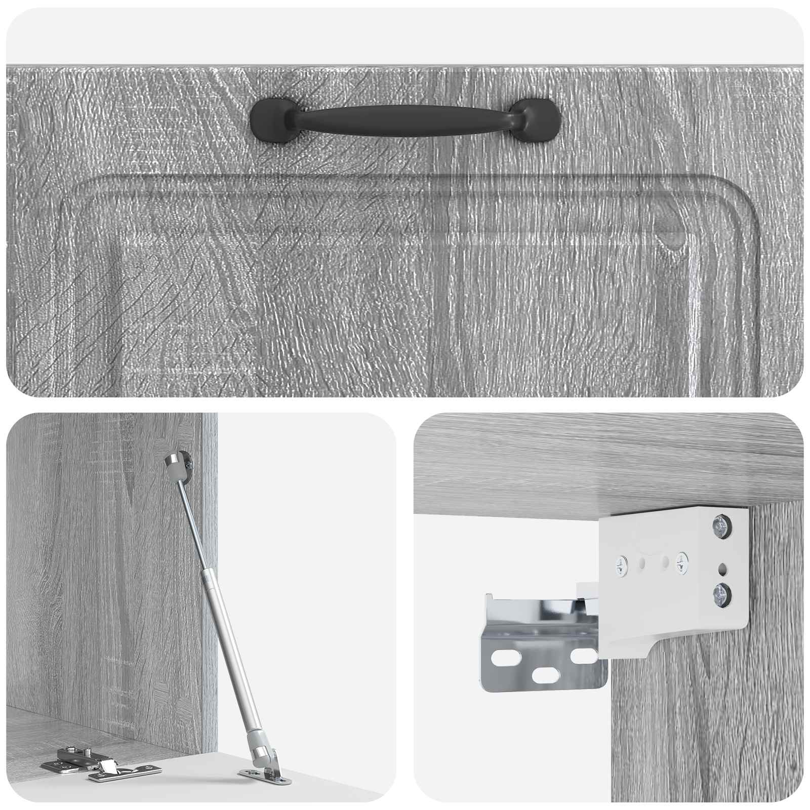 vidaXL Szafka RTV montowana na ścianie Szary Sonoma 78,5 x 41 x 30 cm