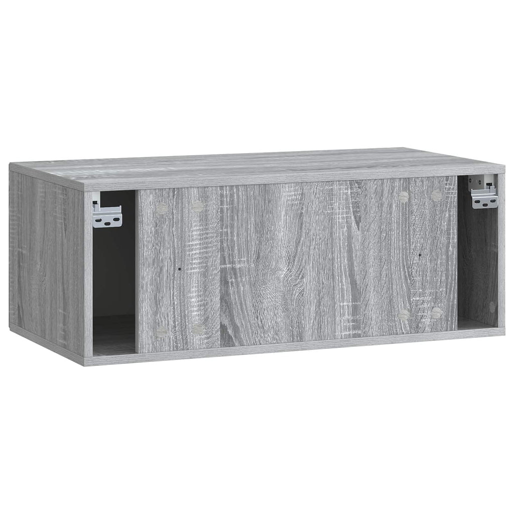 vidaXL Szafka RTV montowana na ścianie Szary Sonoma 78,5 x 41 x 30 cm