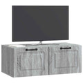 vidaXL Szafka RTV montowana na ścianie Szary Sonoma 78,5 x 41 x 30 cm