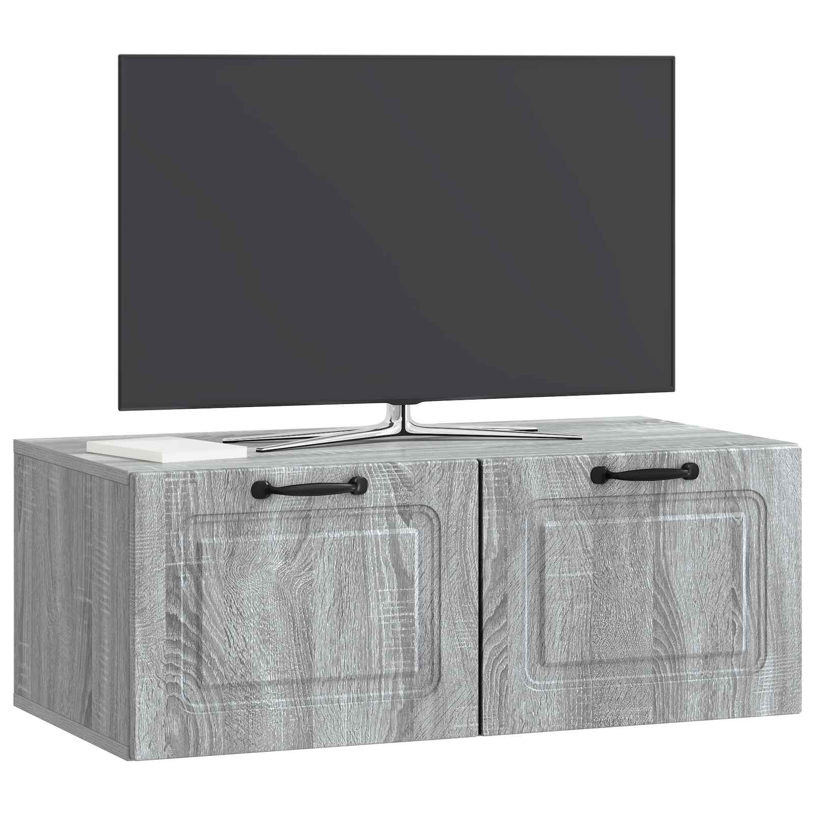 vidaXL Szafka RTV montowana na ścianie Szary Sonoma 78,5 x 41 x 30 cm