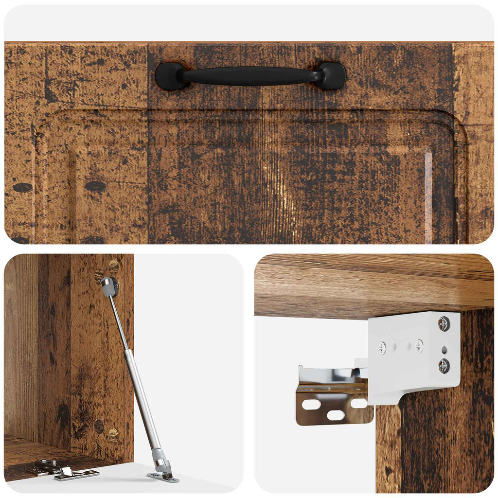 vidaXL Szafka RTV montowana na ścianie Stare drewno 78,5 x 41 x 30 cm