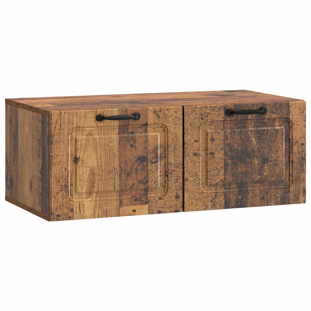 vidaXL Szafka RTV montowana na ścianie Stare drewno 78,5 x 41 x 30 cm