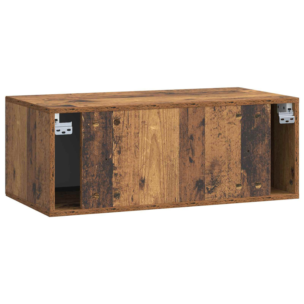 vidaXL Szafka RTV montowana na ścianie Stare drewno 78,5 x 41 x 30 cm