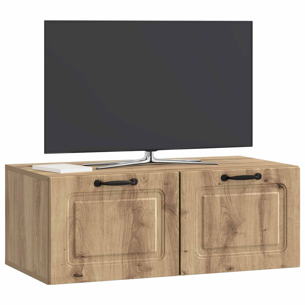 vidaXL Szafka RTV montowana na ścianie Dąb artisan 78,5 x 41 x 30 cm