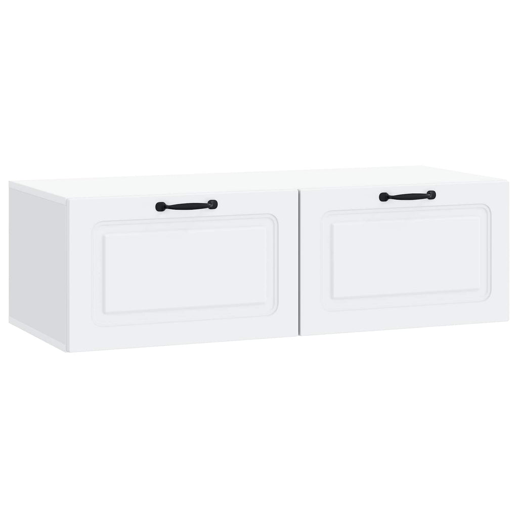 vidaXL Szafka RTV montowana na ścianie Biały 98 x 41 x 30 cm