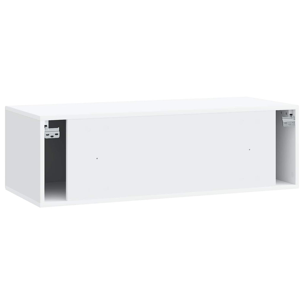 vidaXL Szafka RTV montowana na ścianie Biały 98 x 41 x 30 cm