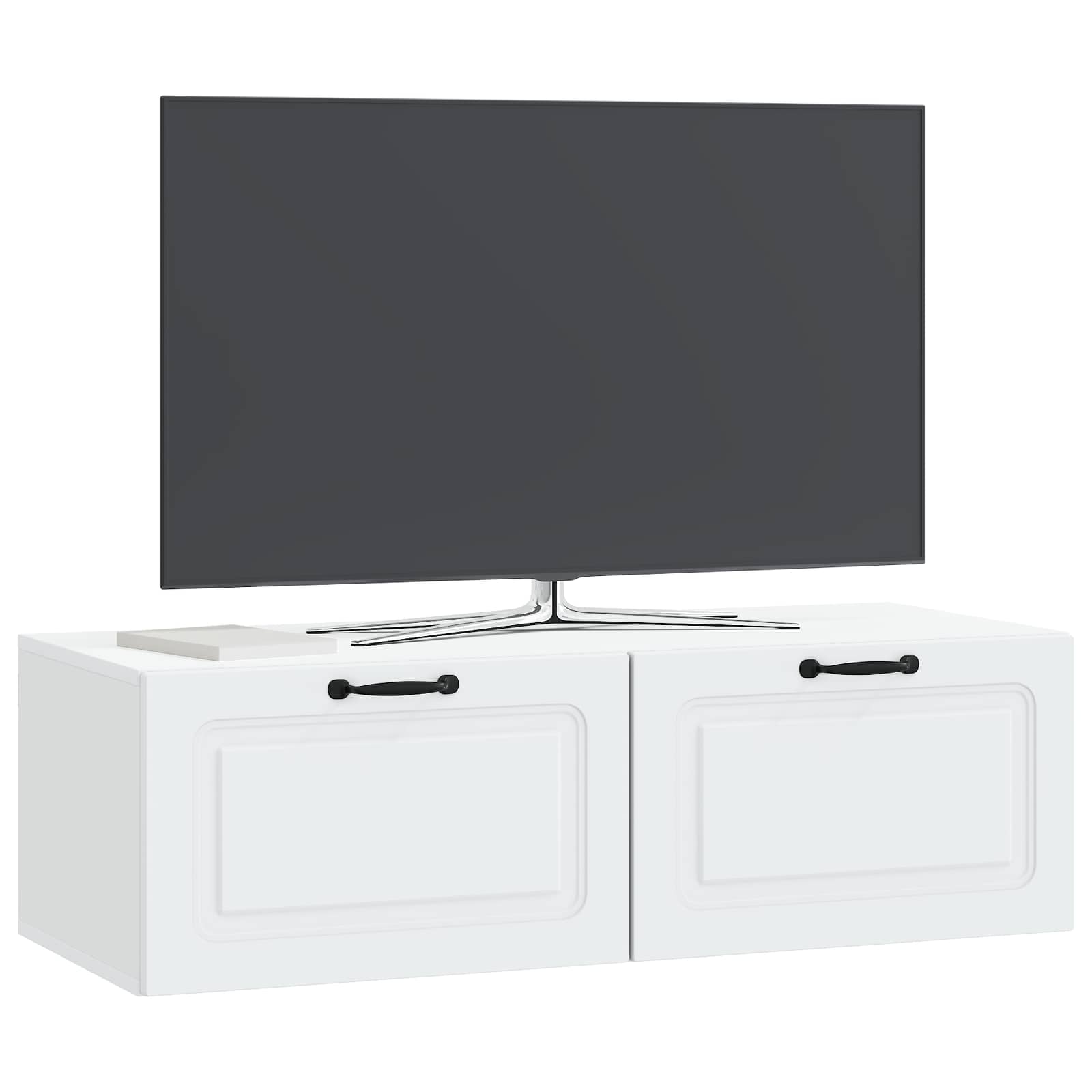 vidaXL Szafka RTV montowana na ścianie Biały 98 x 41 x 30 cm