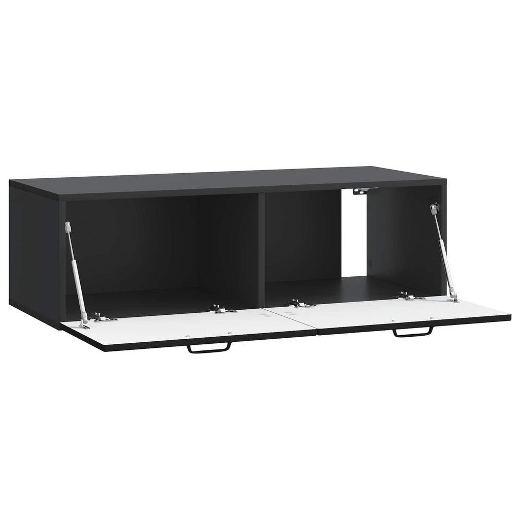 vidaXL Szafka RTV montowana na ścianie Czarny 98 x 41 x 30 cm