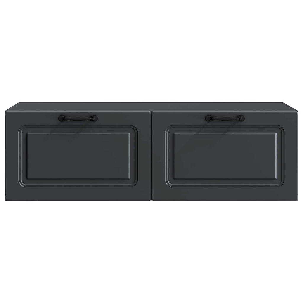 vidaXL Szafka RTV montowana na ścianie Czarny 98 x 41 x 30 cm