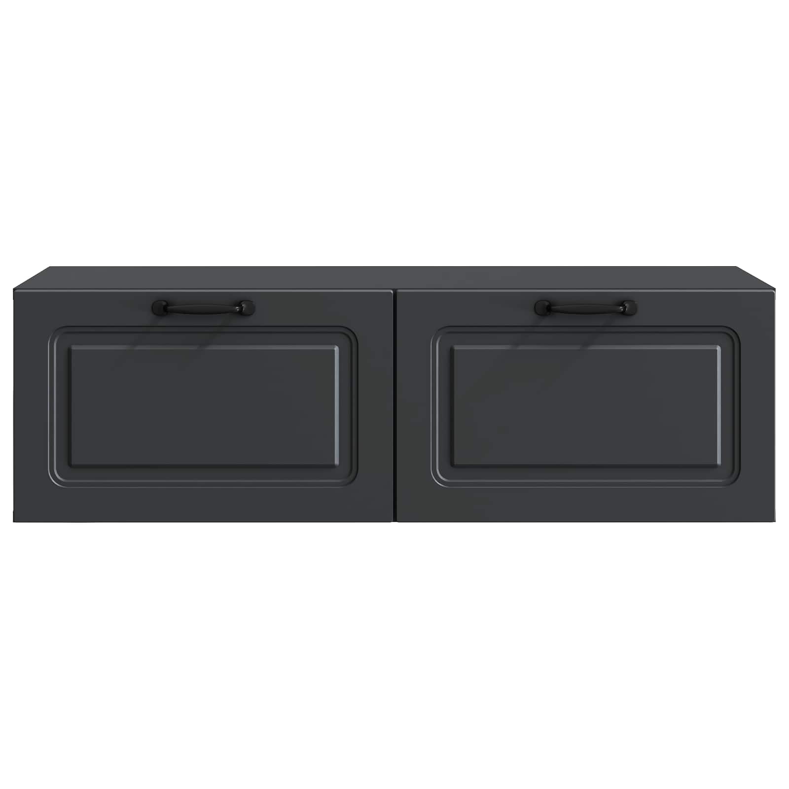 vidaXL Szafka RTV montowana na ścianie Czarny 98 x 41 x 30 cm