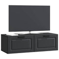 vidaXL Szafka RTV montowana na ścianie Czarny 98 x 41 x 30 cm