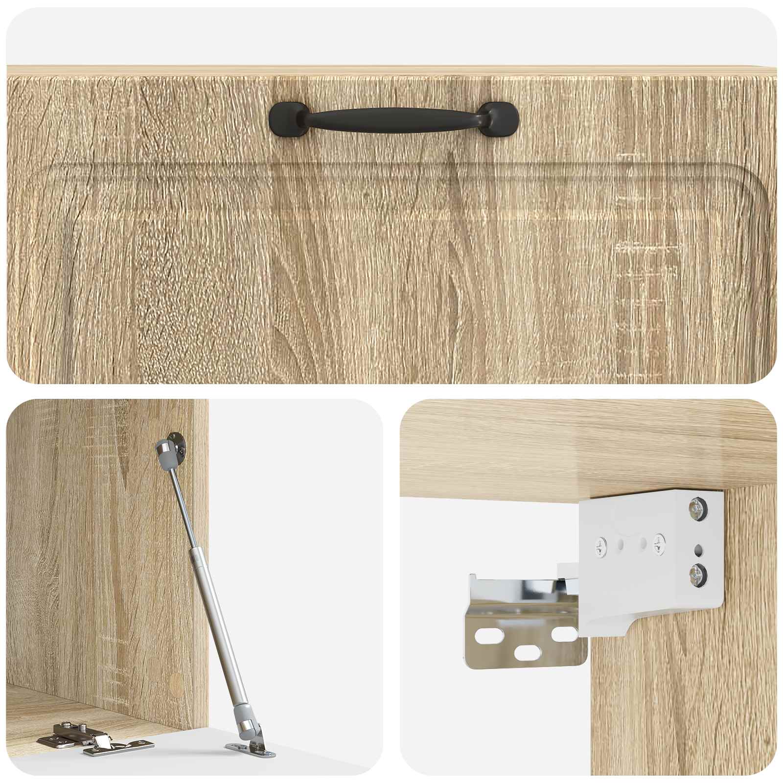 vidaXL Szafka RTV montowana na ścianie dąb Sonoma 98 x 41 x 30 cm