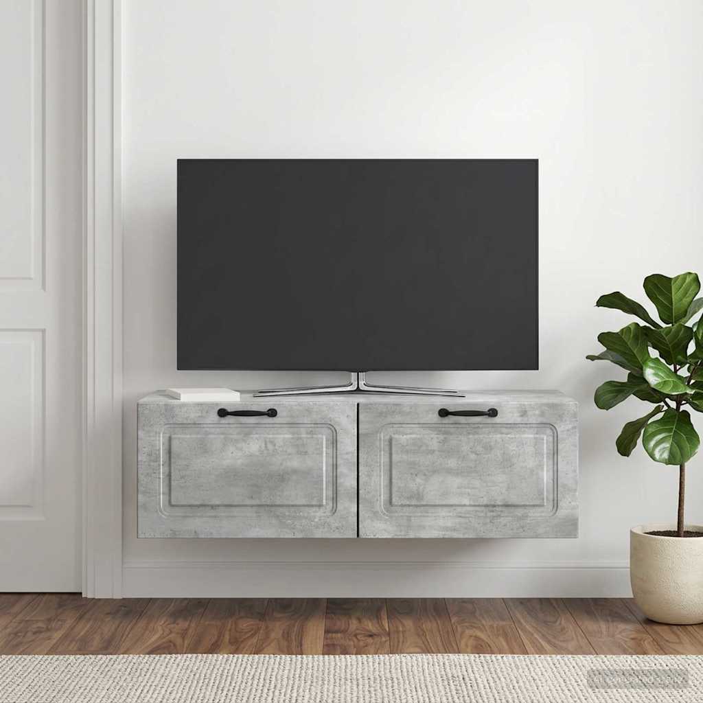 vidaXL Szafka RTV montowana na ścianie Betonowy szary 98 x 41 x 30 cm