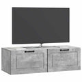 vidaXL Szafka RTV montowana na ścianie Betonowy szary 98 x 41 x 30 cm