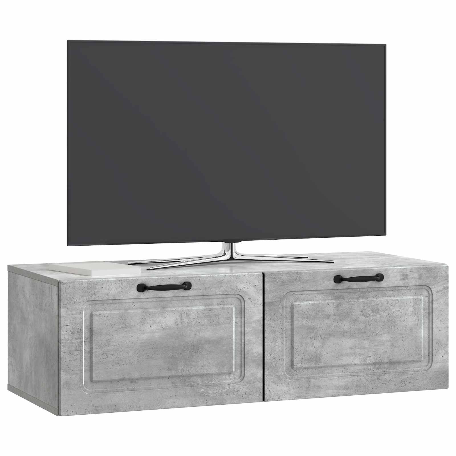 vidaXL Szafka RTV montowana na ścianie Betonowy szary 98 x 41 x 30 cm