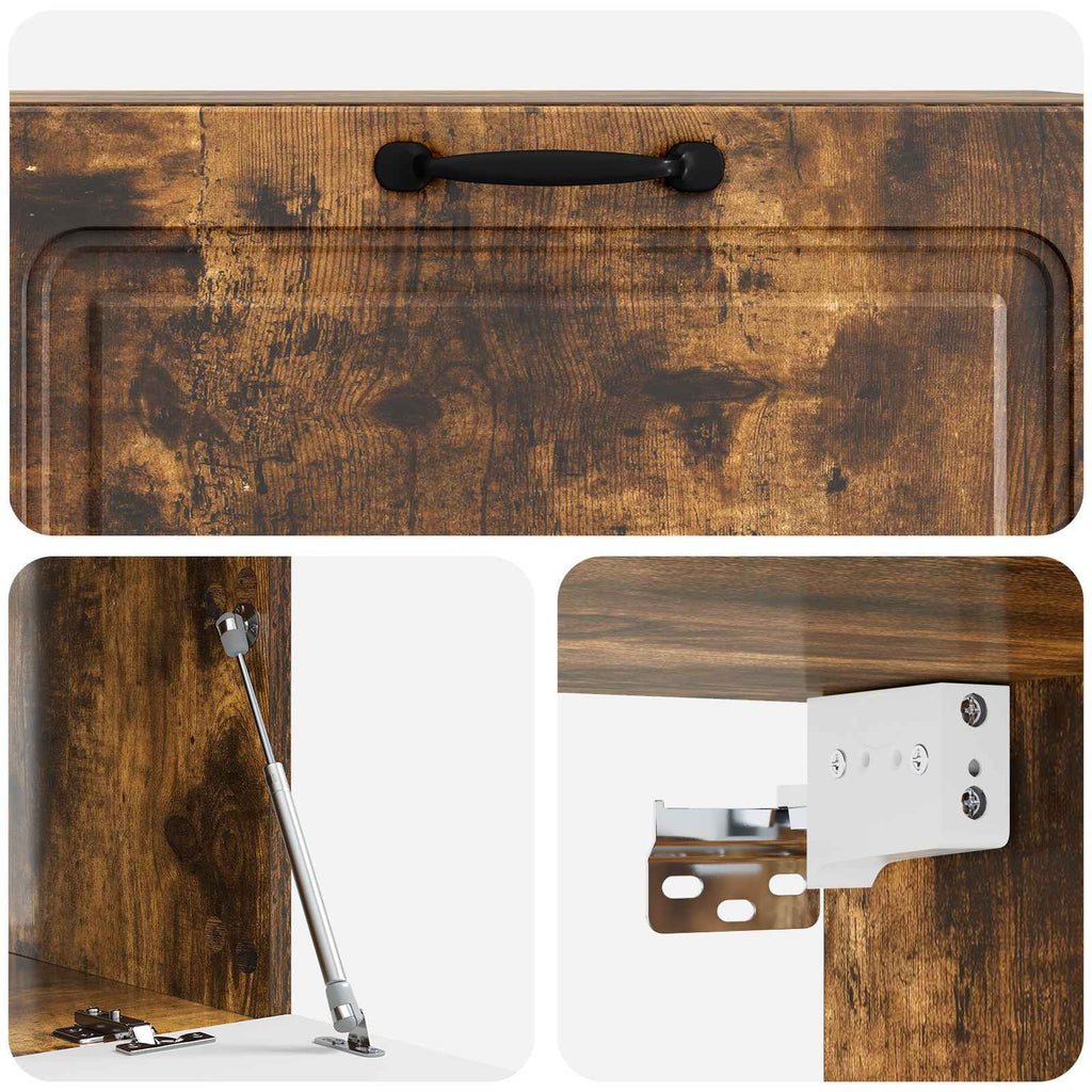 vidaXL Szafka RTV montowana na ścianie Dąb wędzony 98 x 41 x 30 cm