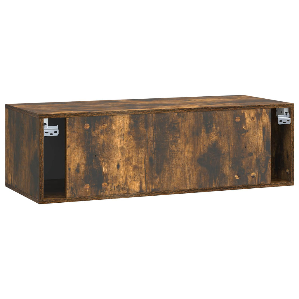 vidaXL Szafka RTV montowana na ścianie Dąb wędzony 98 x 41 x 30 cm