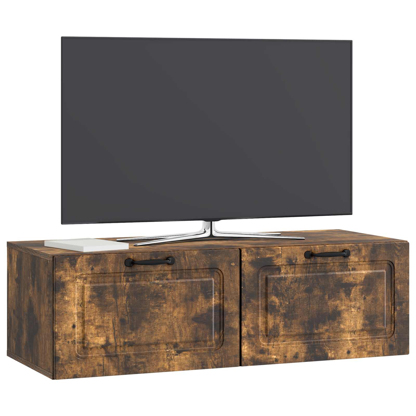 vidaXL Szafka RTV montowana na ścianie Dąb wędzony 98 x 41 x 30 cm