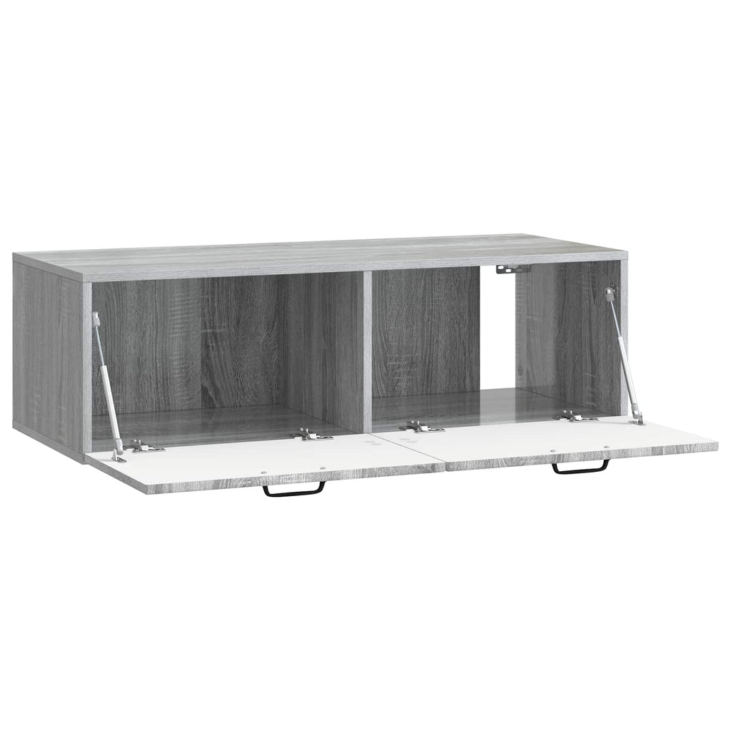 vidaXL Szafka RTV montowana na ścianie Szary Sonoma 98 x 41 x 30 cm