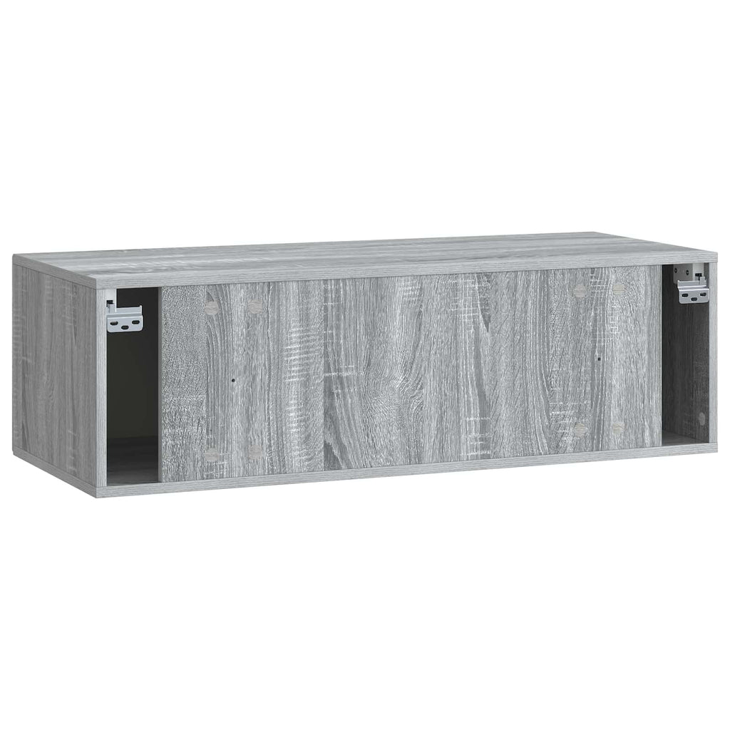 vidaXL Szafka RTV montowana na ścianie Szary Sonoma 98 x 41 x 30 cm