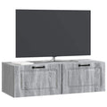 vidaXL Szafka RTV montowana na ścianie Szary Sonoma 98 x 41 x 30 cm