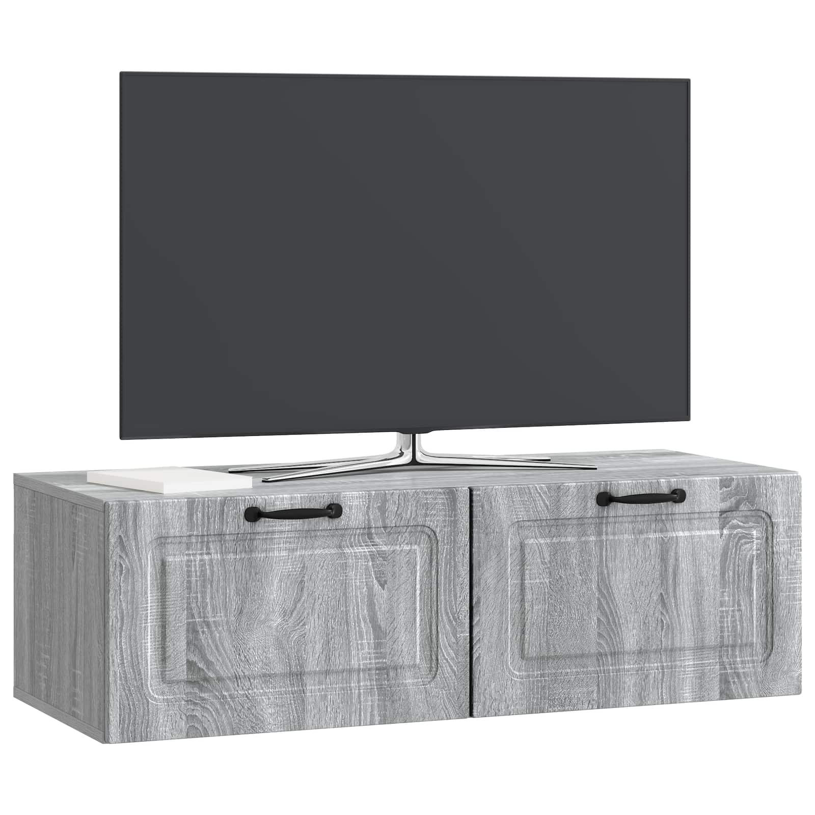 vidaXL Szafka RTV montowana na ścianie Szary Sonoma 98 x 41 x 30 cm