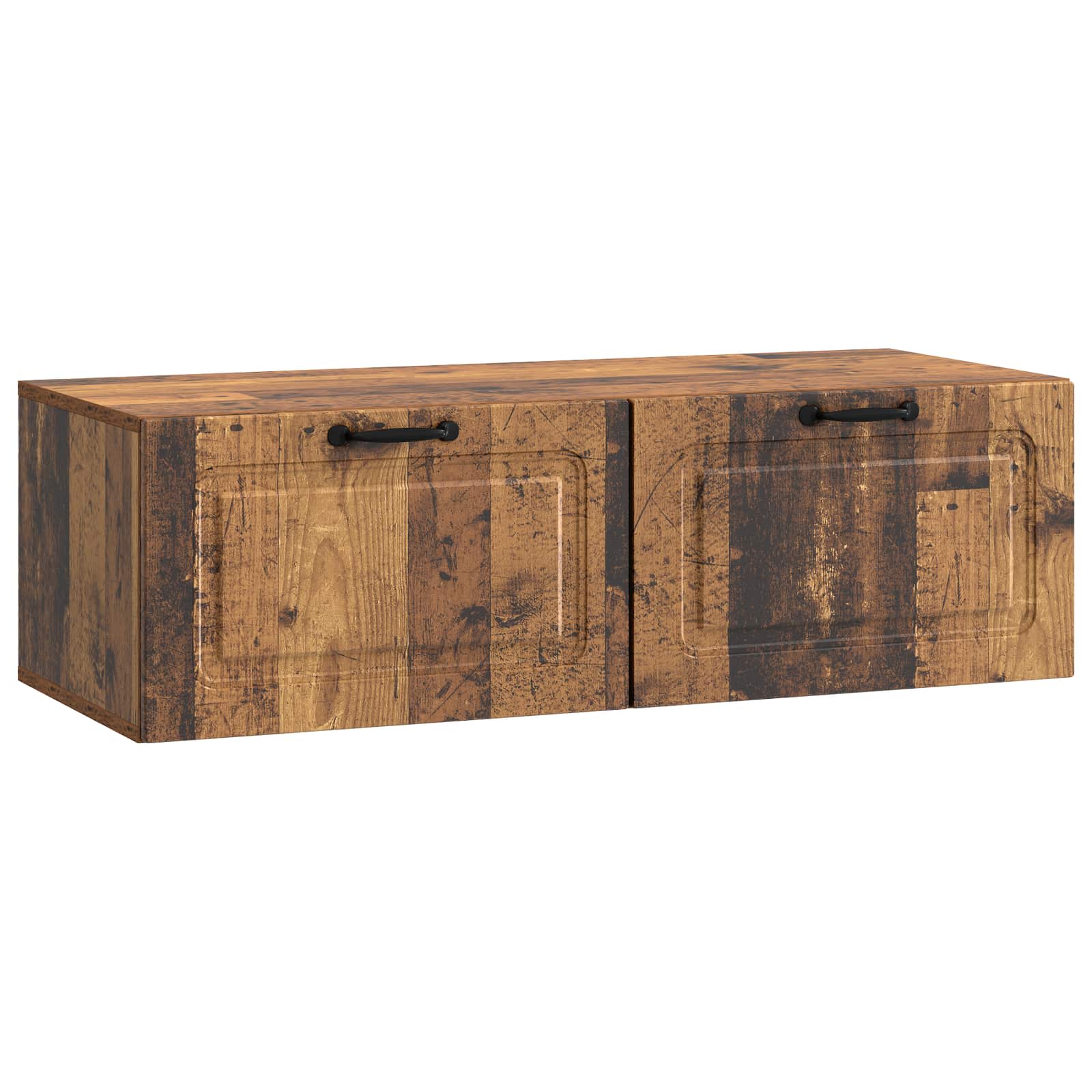 vidaXL Szafka RTV montowana na ścianie Stare drewno 98 x 41 x 30 cm