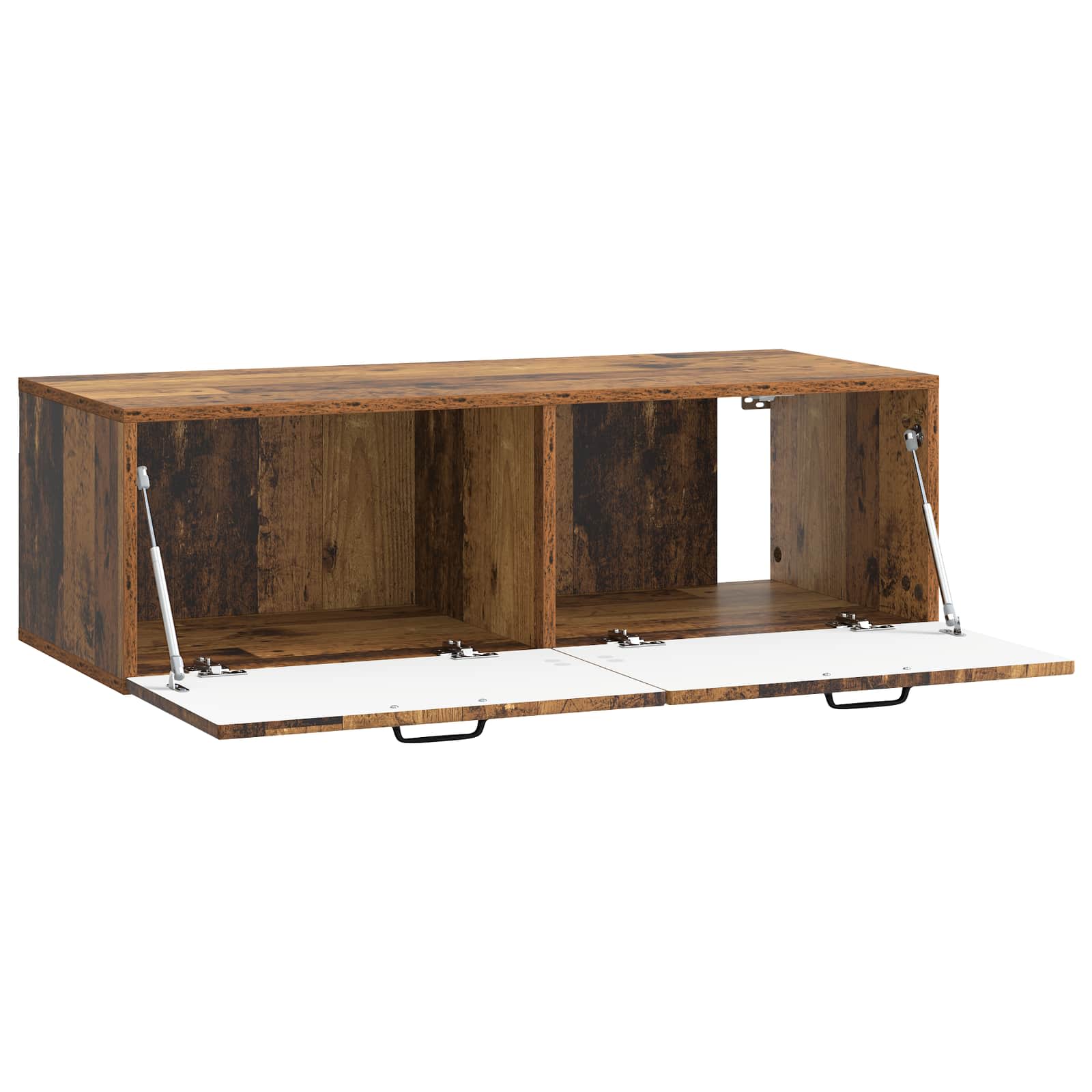 vidaXL Szafka RTV montowana na ścianie Stare drewno 98 x 41 x 30 cm