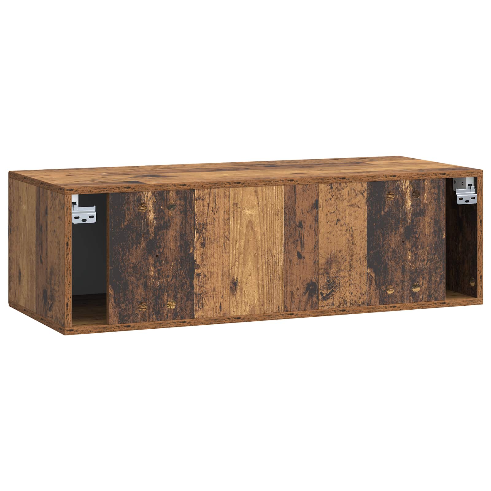 vidaXL Szafka RTV montowana na ścianie Stare drewno 98 x 41 x 30 cm