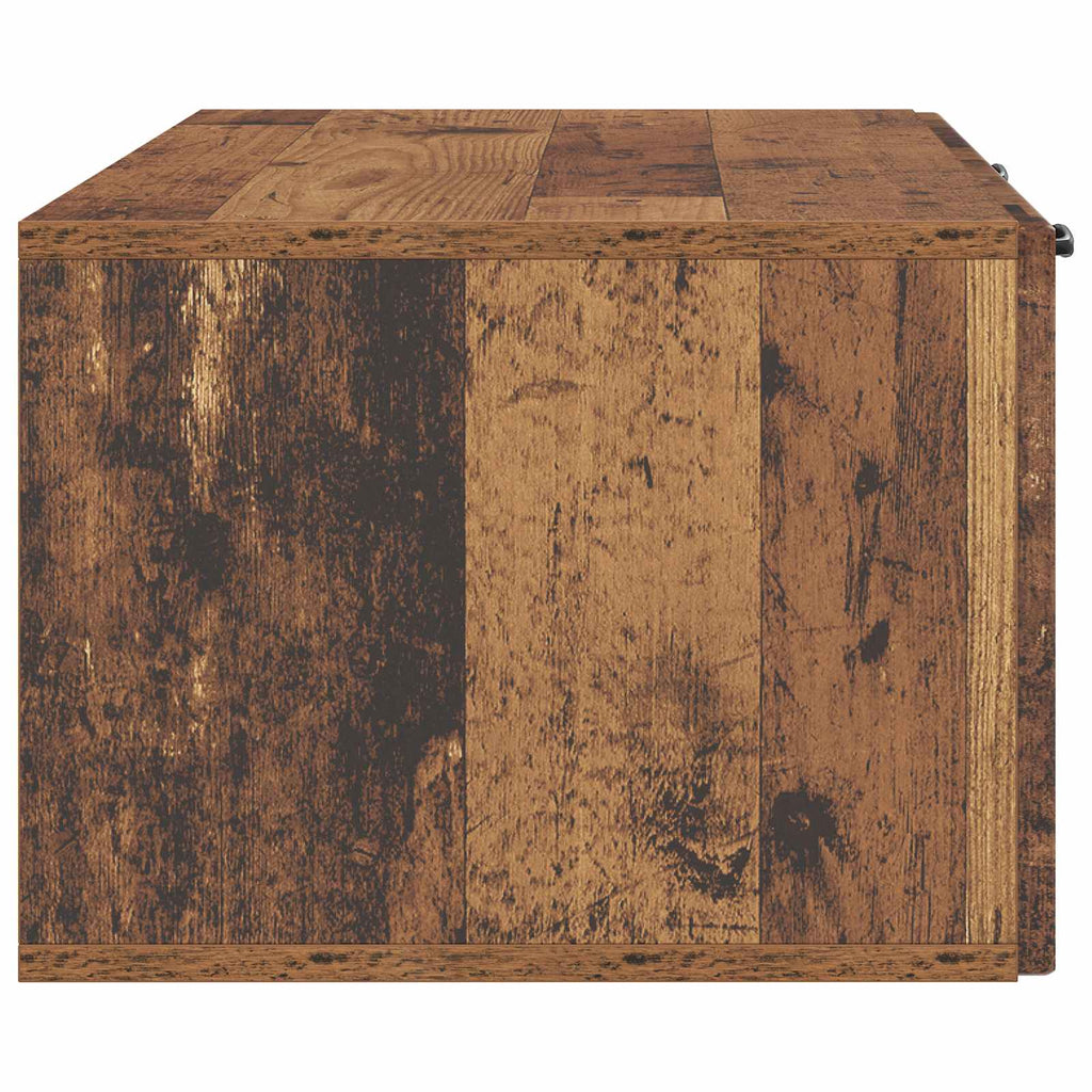vidaXL Szafka RTV montowana na ścianie Stare drewno 98 x 41 x 30 cm