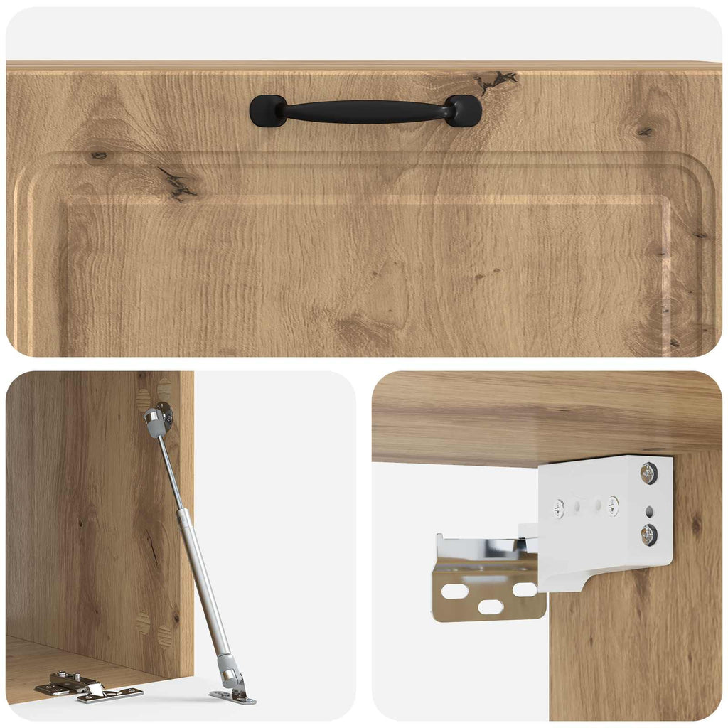 vidaXL Szafka RTV montowana na ścianie Dąb artisan 98 x 41 x 30 cm