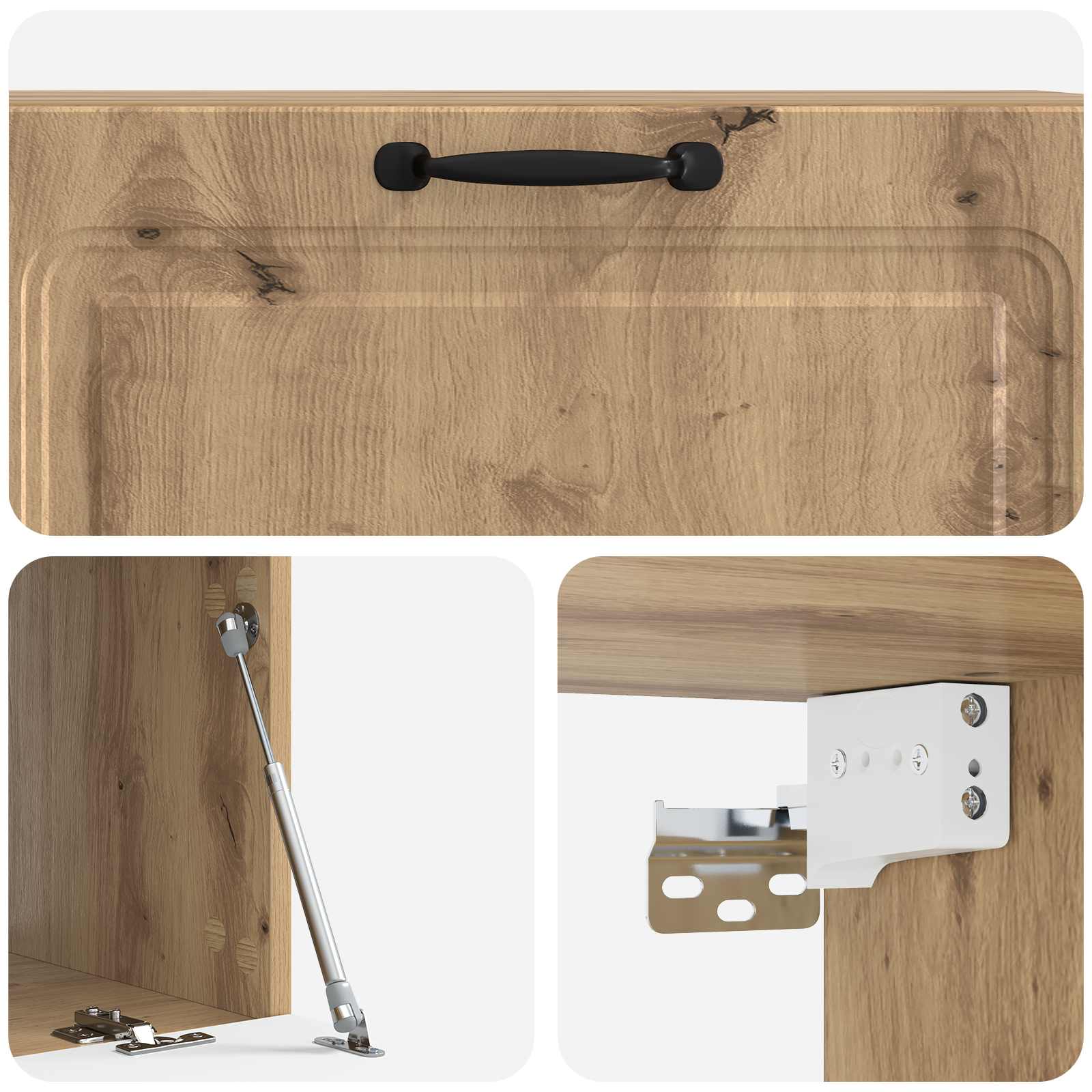 vidaXL Szafka RTV montowana na ścianie Dąb artisan 98 x 41 x 30 cm
