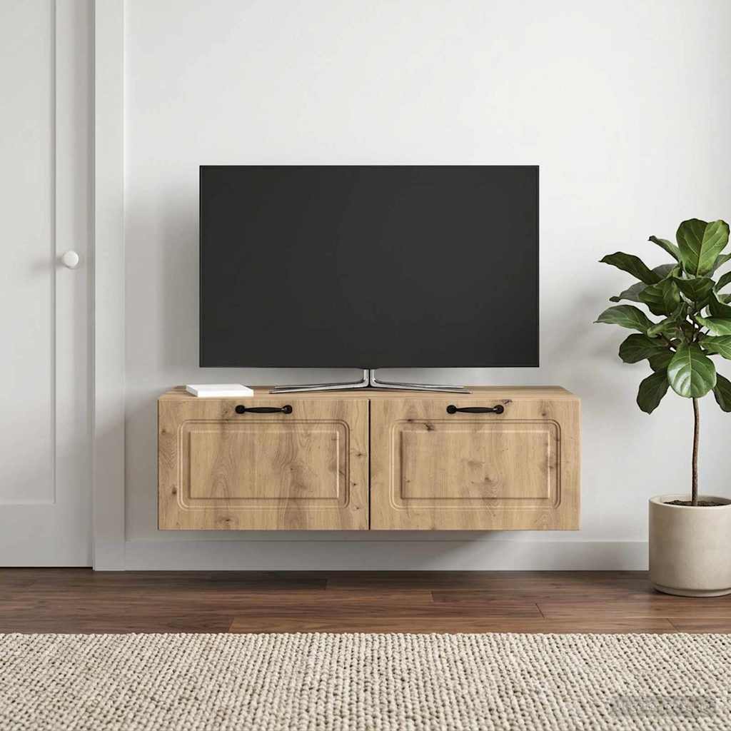vidaXL Szafka RTV montowana na ścianie 98 x 41 x 30 cm Dąb artisan