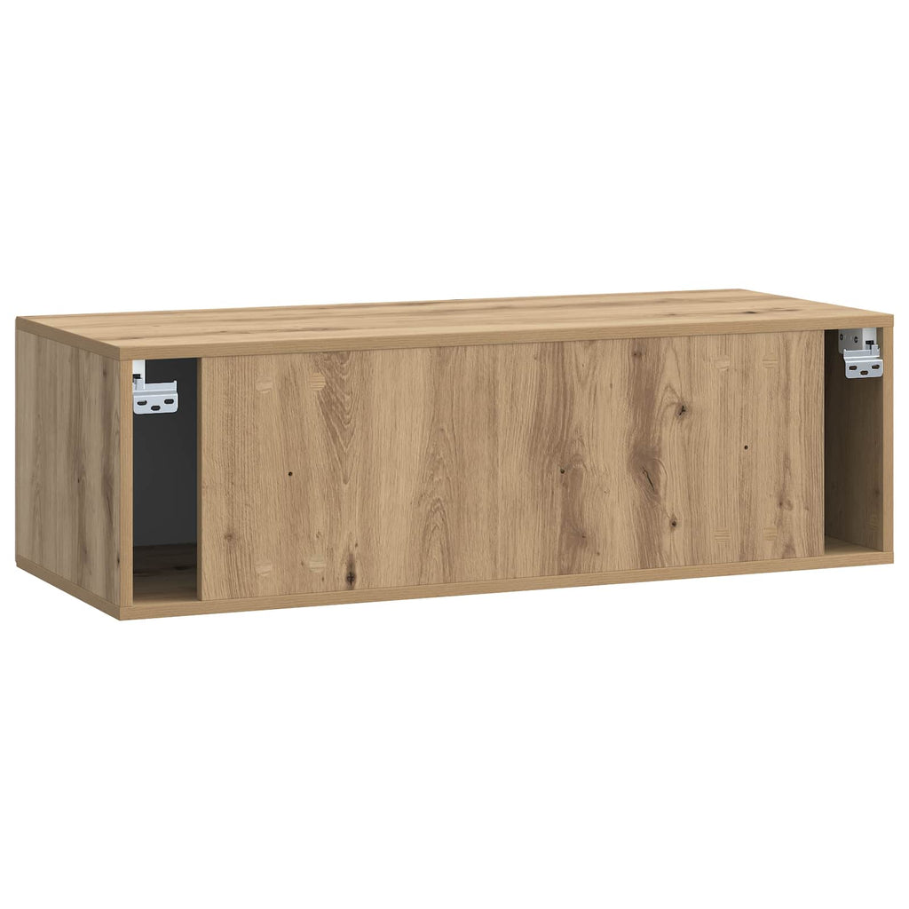 vidaXL Szafka RTV montowana na ścianie Dąb artisan 98 x 41 x 30 cm