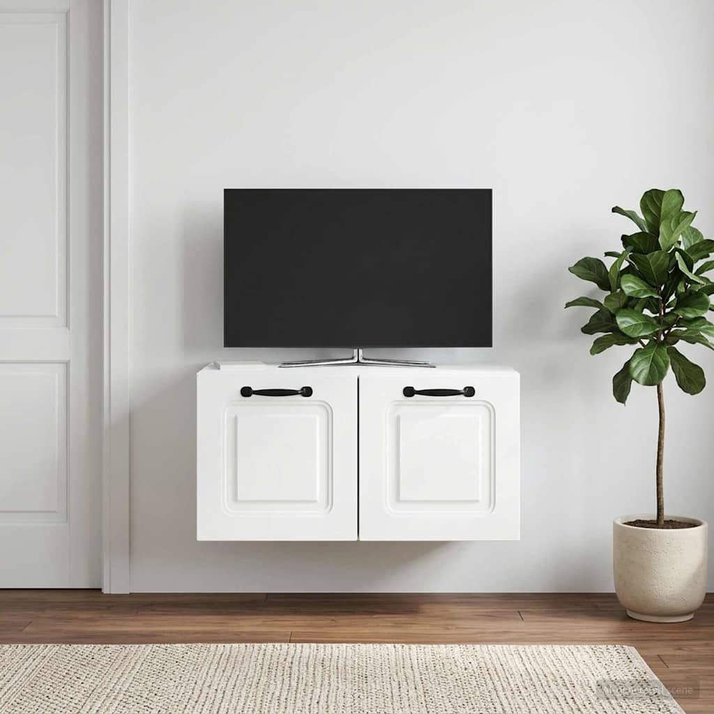 vidaXL Szafka RTV montowana na ścianie Biały 59,5 x 31 x 30 cm