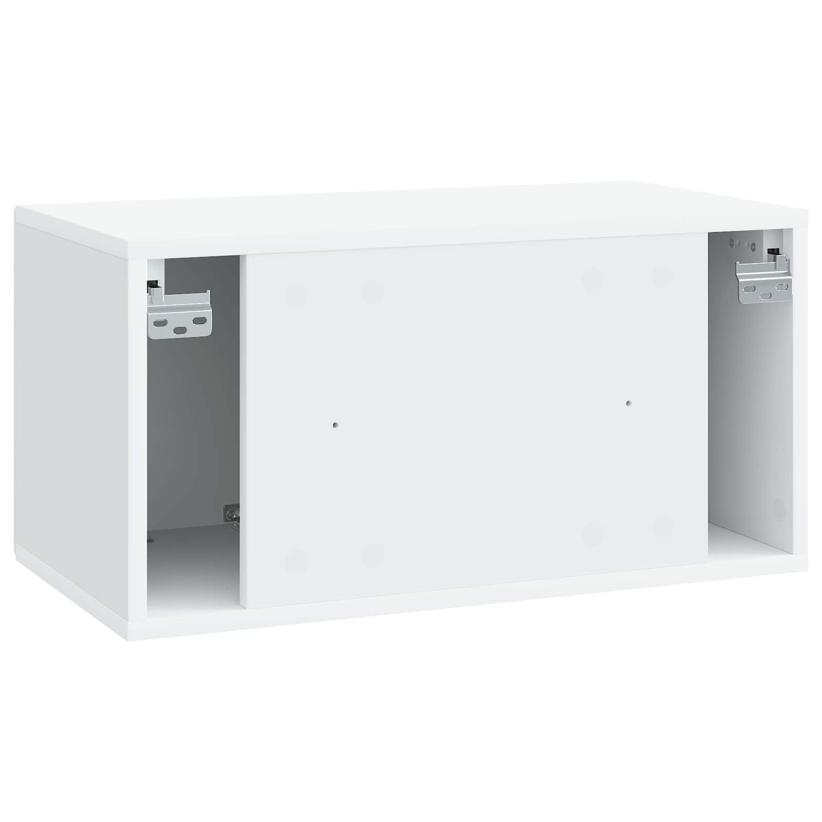 vidaXL Szafka RTV montowana na ścianie Biały 59,5 x 31 x 30 cm