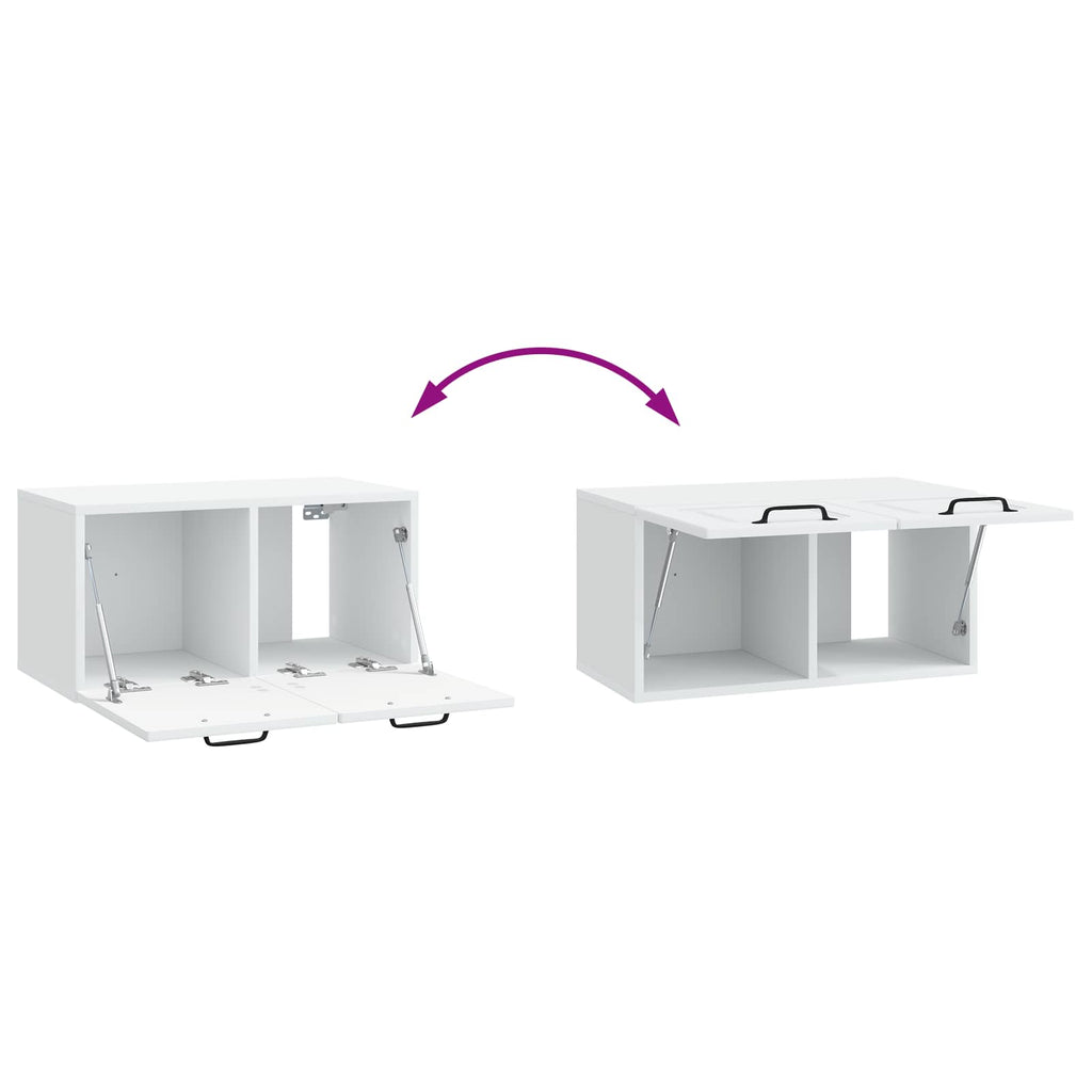 vidaXL Szafka RTV montowana na ścianie Biały 59,5 x 31 x 30 cm