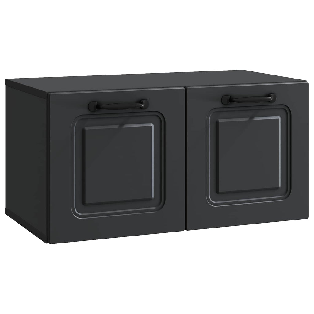 vidaXL Szafka RTV montowana na ścianie Czarny 59,5 x 31 x 30 cm