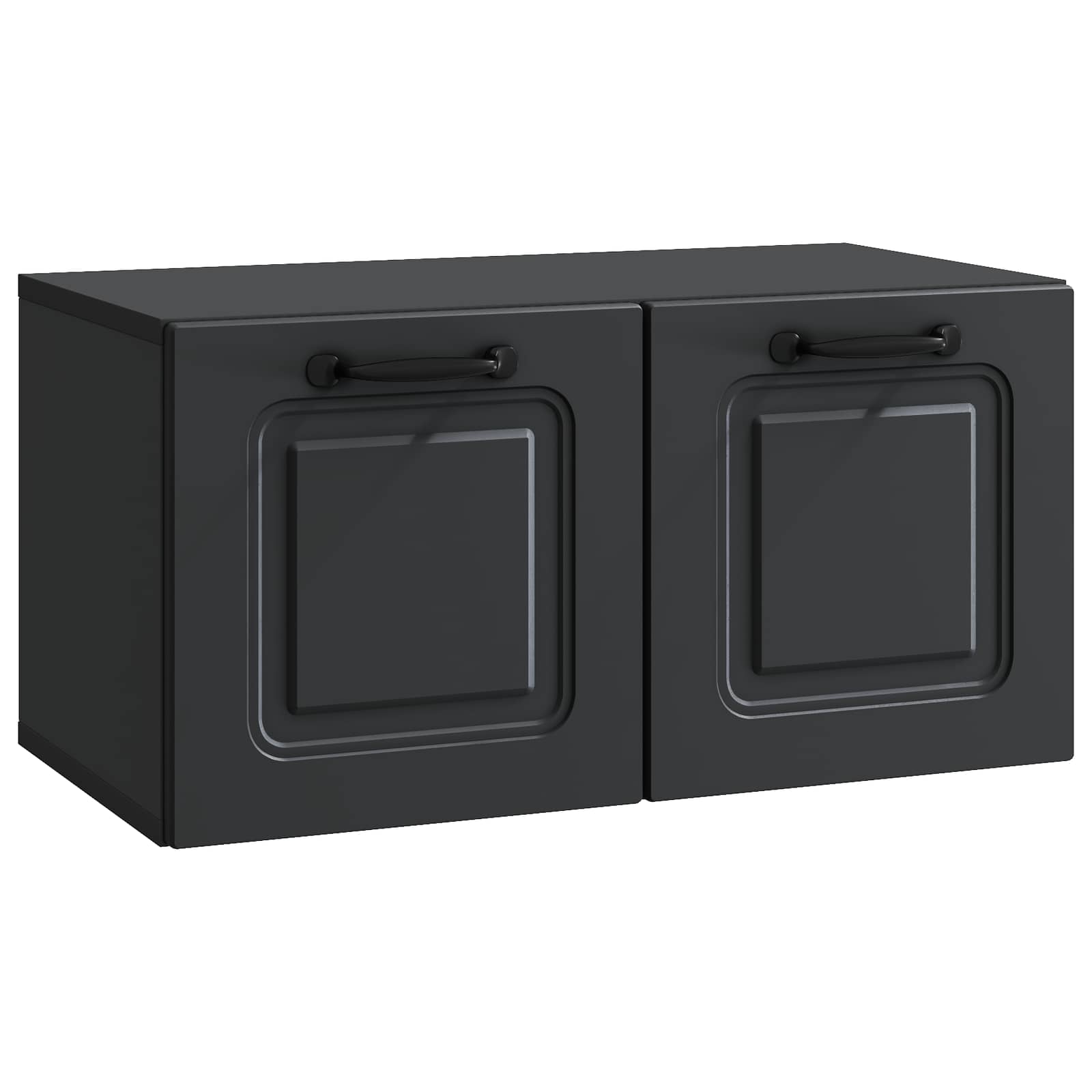 vidaXL Szafka RTV montowana na ścianie Czarny 59,5 x 31 x 30 cm