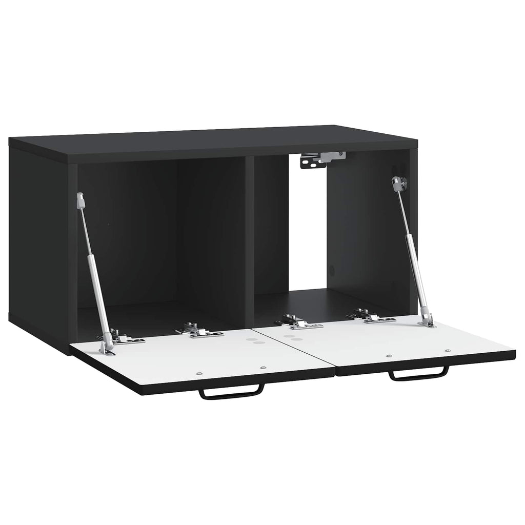 vidaXL Szafka RTV montowana na ścianie Czarny 59,5 x 31 x 30 cm