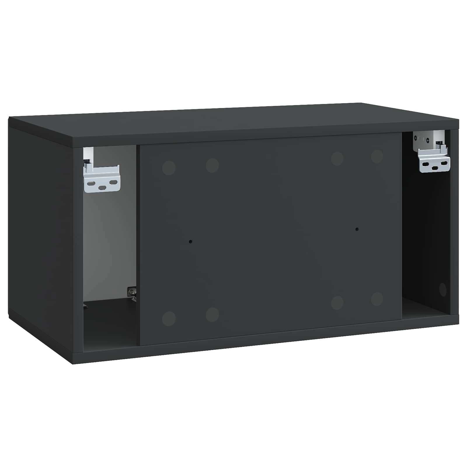 vidaXL Szafka RTV montowana na ścianie Czarny 59,5 x 31 x 30 cm