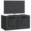 vidaXL Szafka RTV montowana na ścianie Czarny 59,5 x 31 x 30 cm