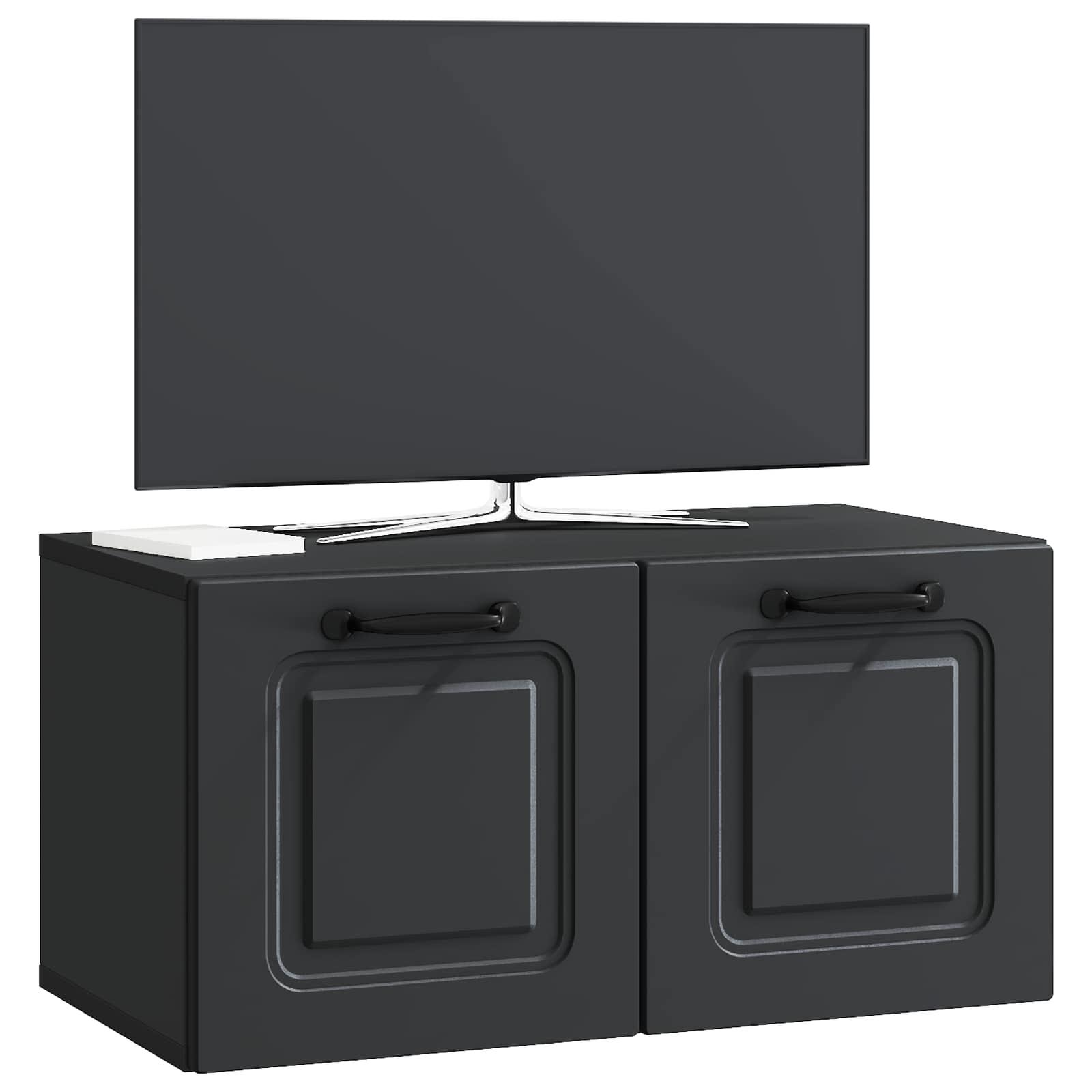 vidaXL Szafka RTV montowana na ścianie Czarny 59,5 x 31 x 30 cm